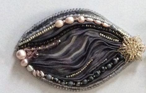 Bead Embroidery with Shibori Ribbon