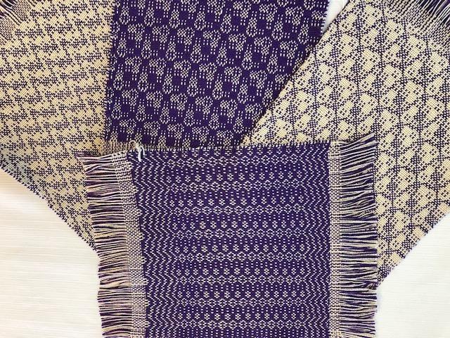 Overshot Patterned Doubleweave on 4 Shafts