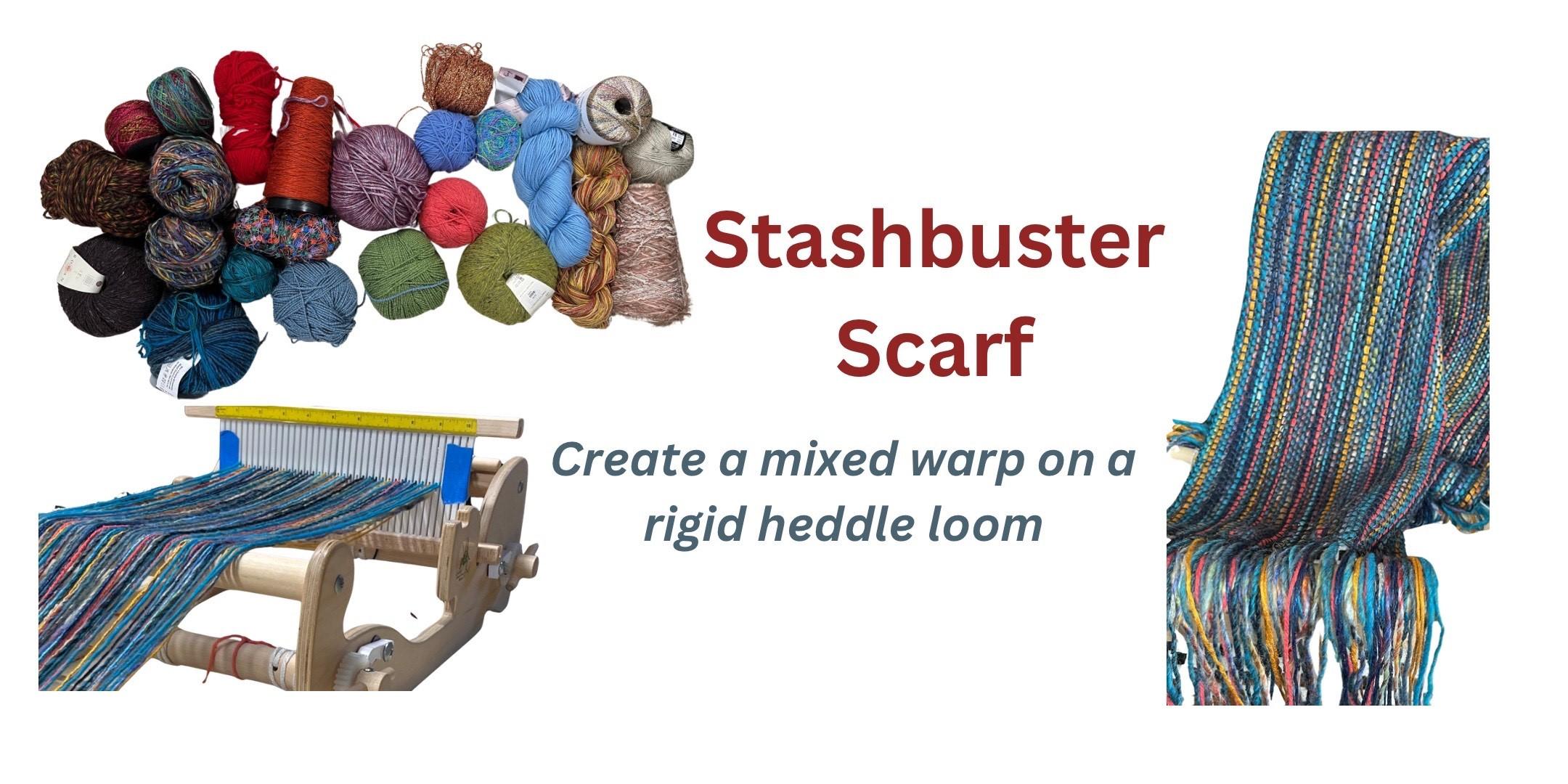 Stashbuster Scarf – Creating a Mixed Warp on the Rigid Heddle Loom