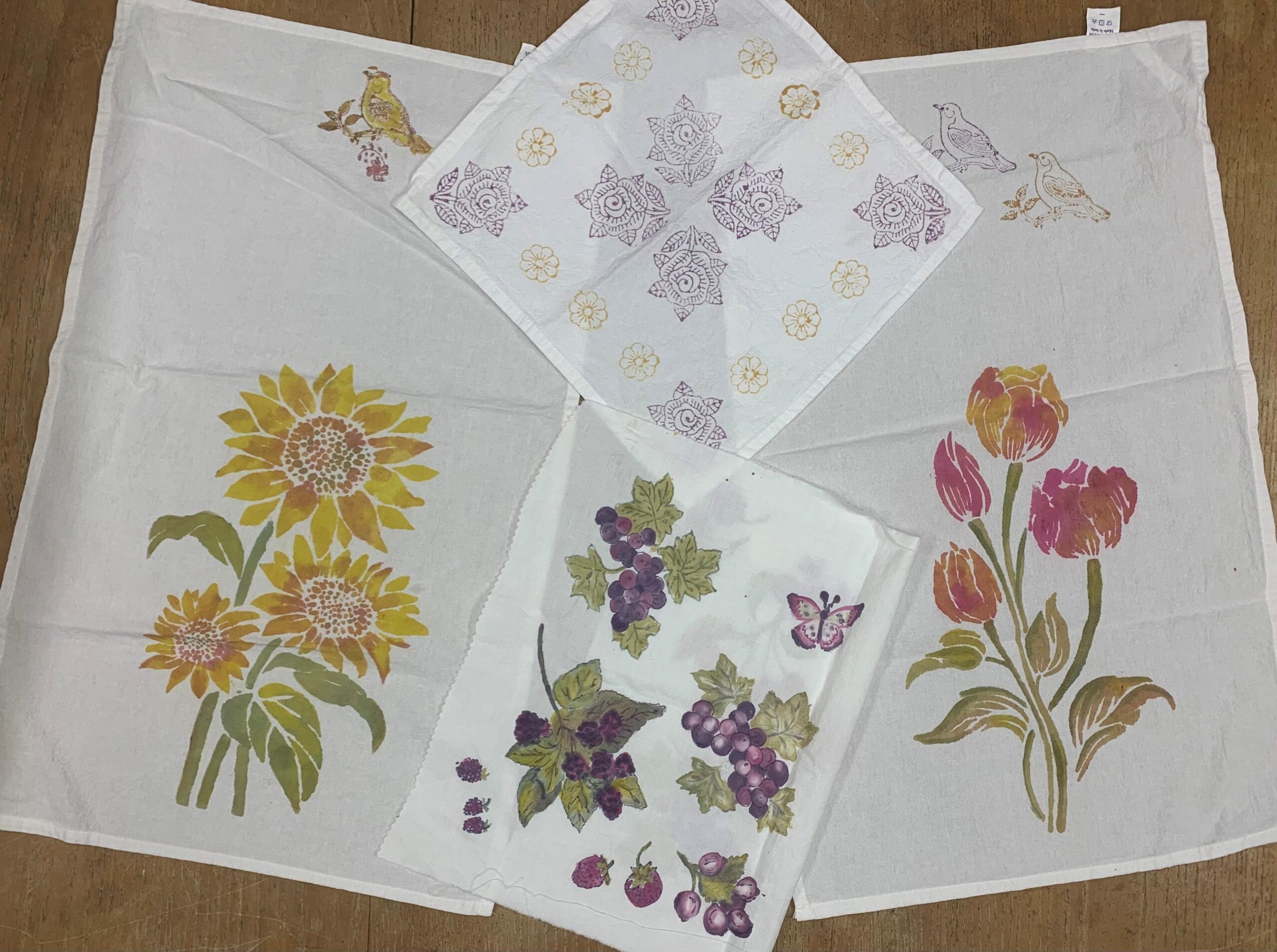 Hand Painting with Natural Dye Pastes